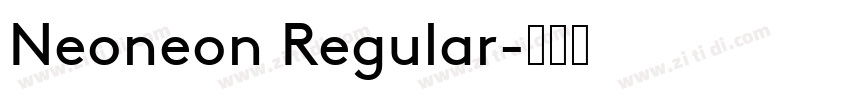 Neoneon Regular字体转换